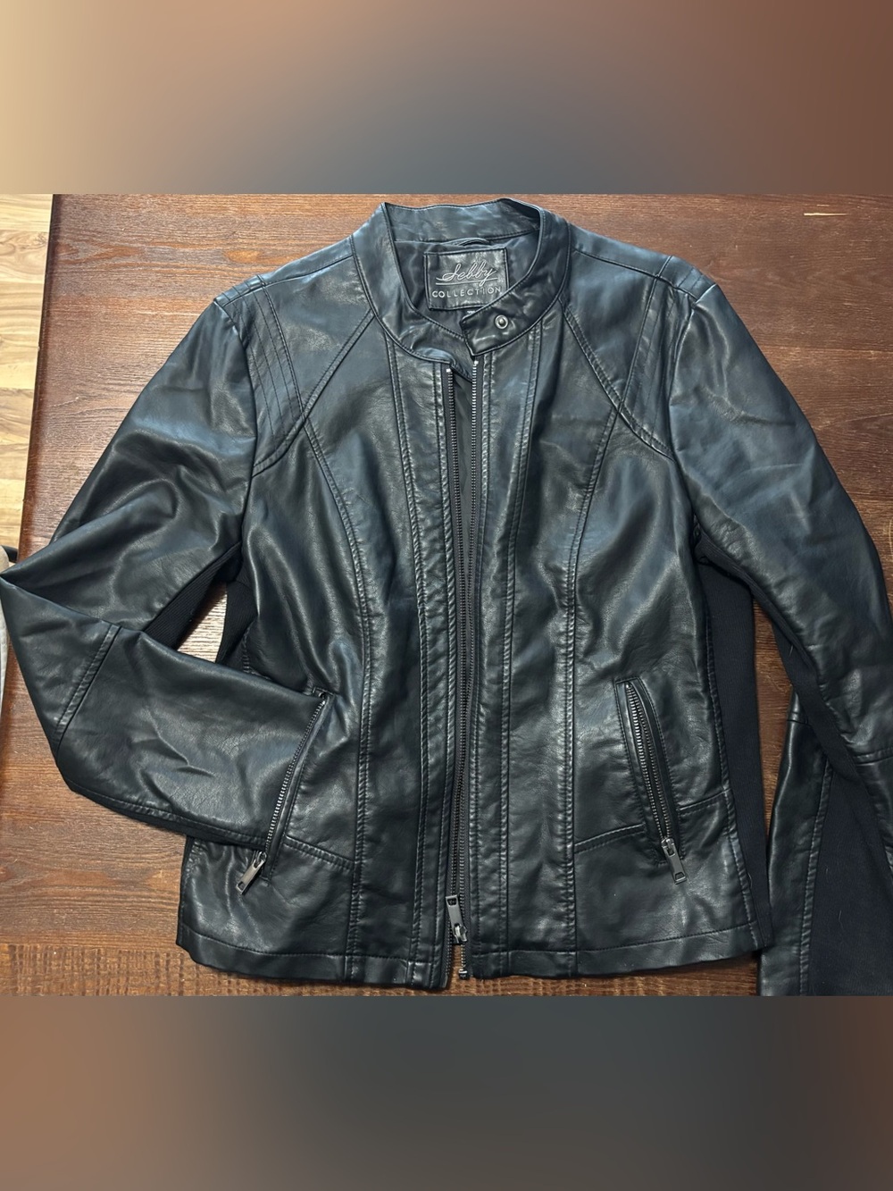 Sebby Collection faux leather jacket